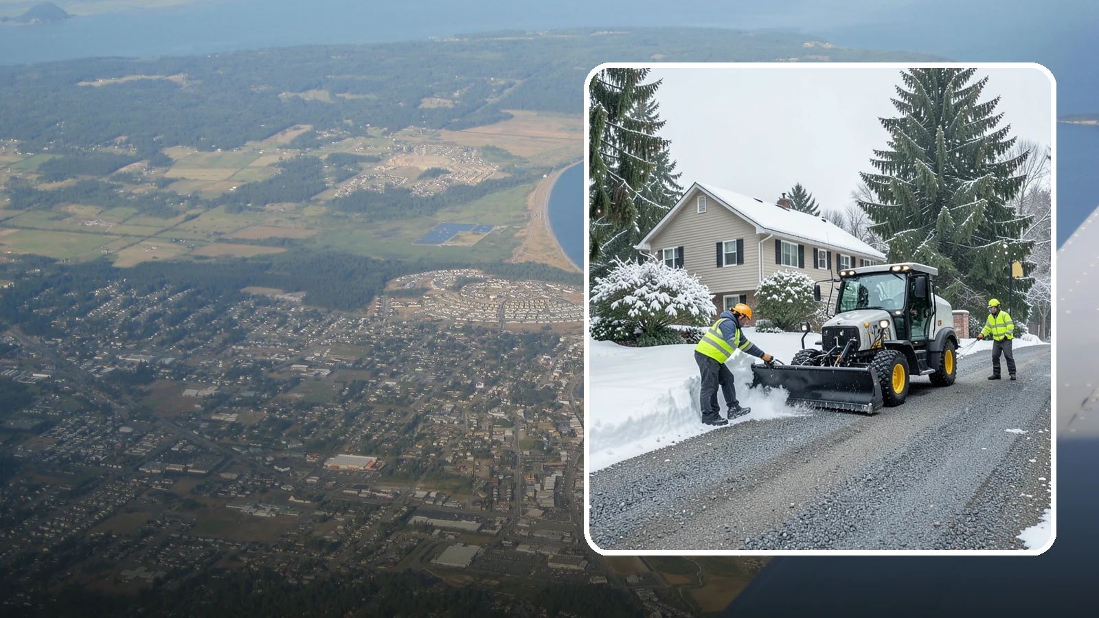 Gravel Driveway Snow Removal in Oak Harbor, Island County, WA - We clear gravel driveways carefully to remove snow without scattering your loose surface.