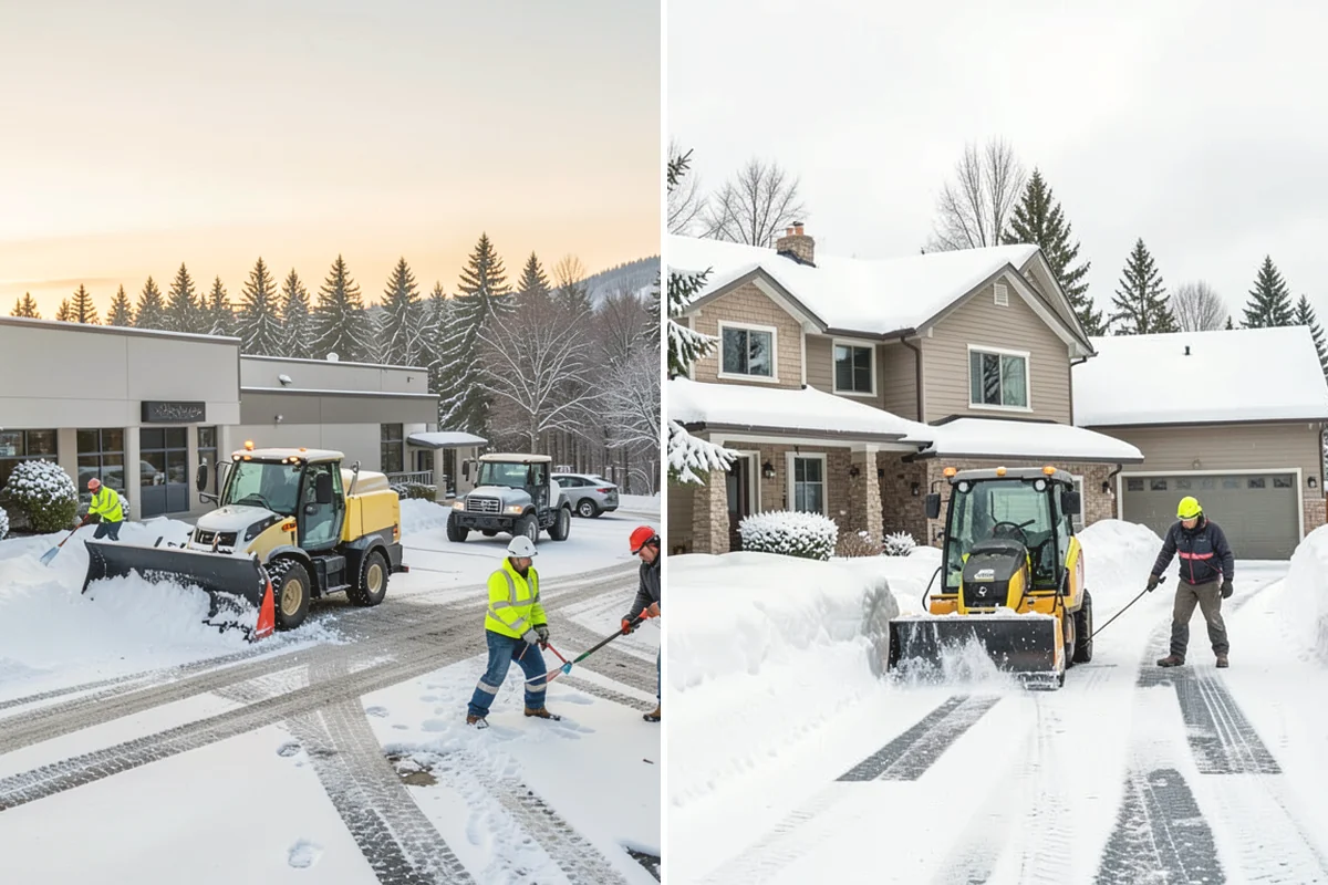 Gravel Driveway Snow Removal in Oak Harbor, Island County, WA - We set plow shoes to ride above the gravel