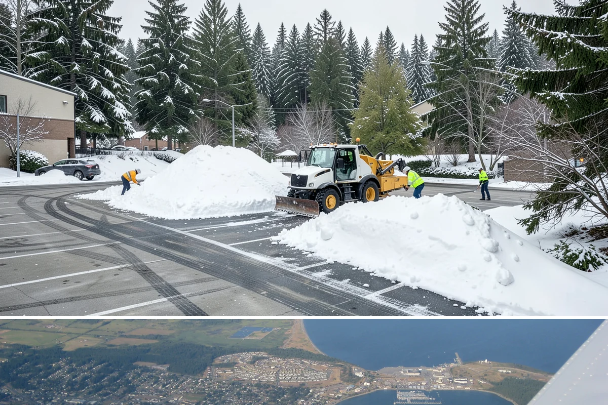 Gravel Driveway Snow Removal in Oak Harbor, Island County, WA - Gravel driveway clearing runs through the rural snow window from late fall into spring.