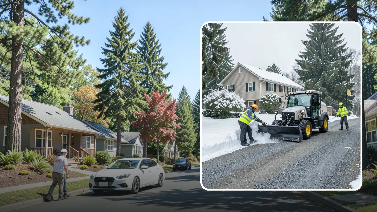 Gravel Driveway Snow Removal in Orting, Pierce County, WA - We clear gravel driveways carefully to remove snow without scattering your loose surface.
