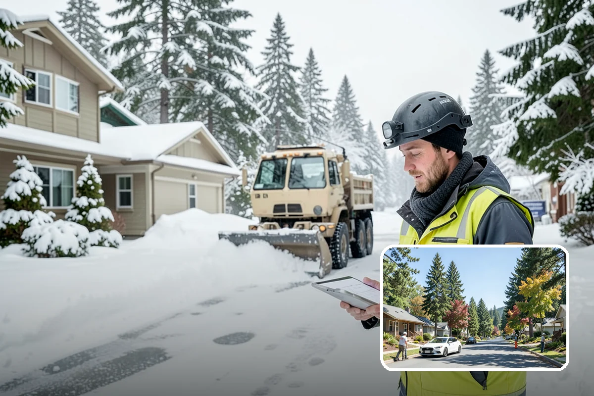 Gravel Driveway Snow Removal in Orting, Pierce County, WA - Removes snow without scattering gravel
