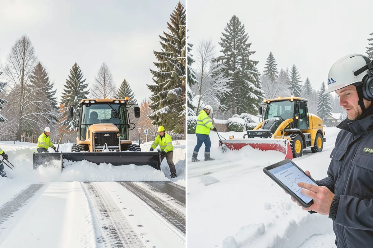 Gravel Driveway Snow Removal in Orting, Pierce County, WA - We set plow shoes to ride above the gravel