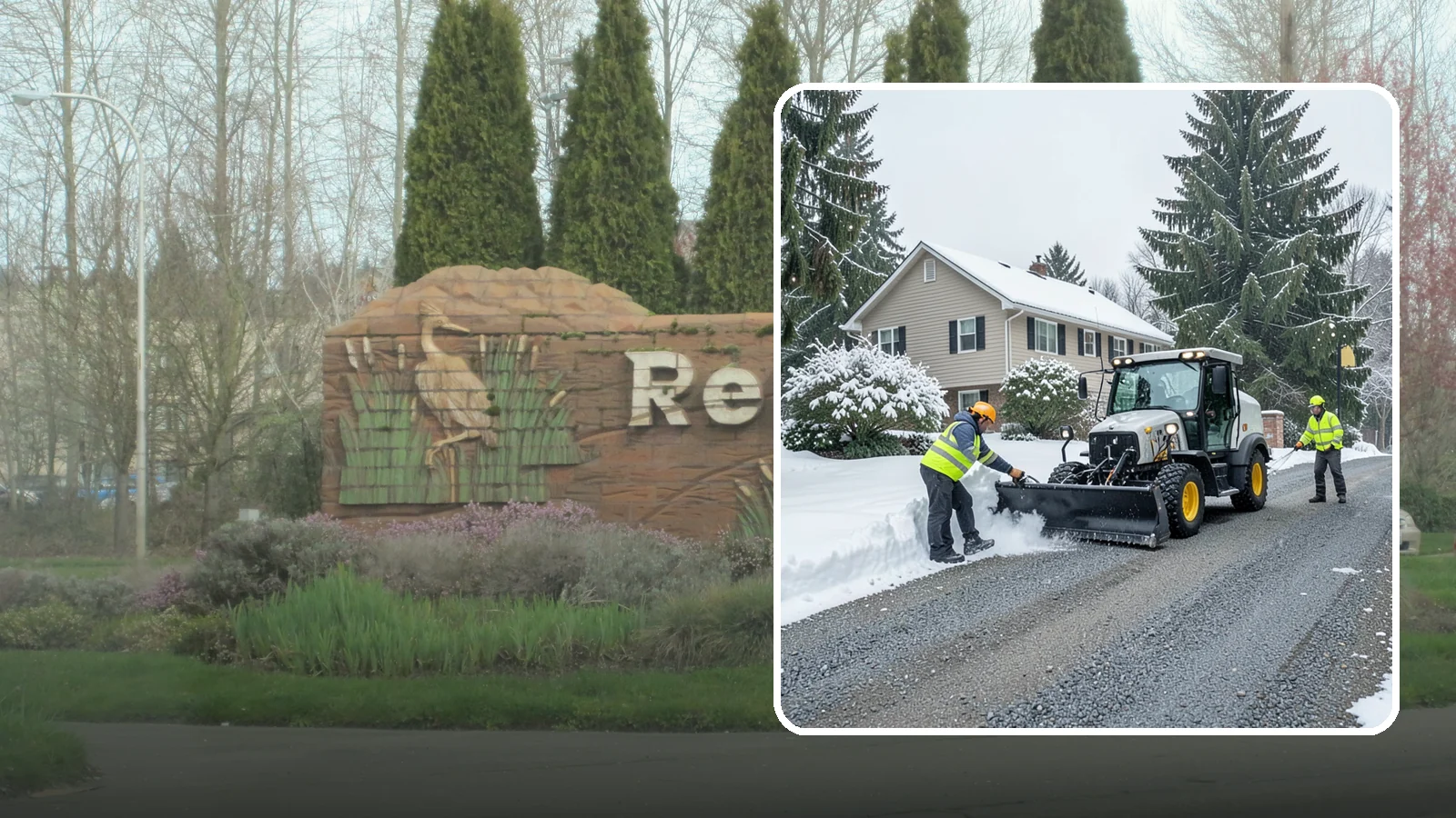 Gravel Driveway Snow Removal in Renton, King County, WA - We clear gravel driveways carefully to remove snow without scattering your loose surface.