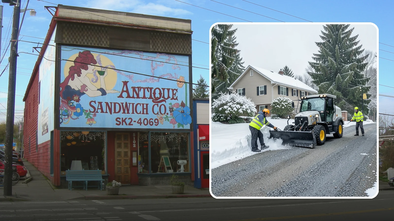 Gravel Driveway Snow Removal in Ruston, Pierce County, WA - We clear gravel driveways carefully to remove snow without scattering your loose surface.
