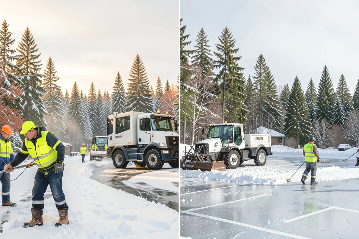 Gravel Driveway Snow Removal in Ruston, Pierce County, WA - We set plow shoes to ride above the gravel