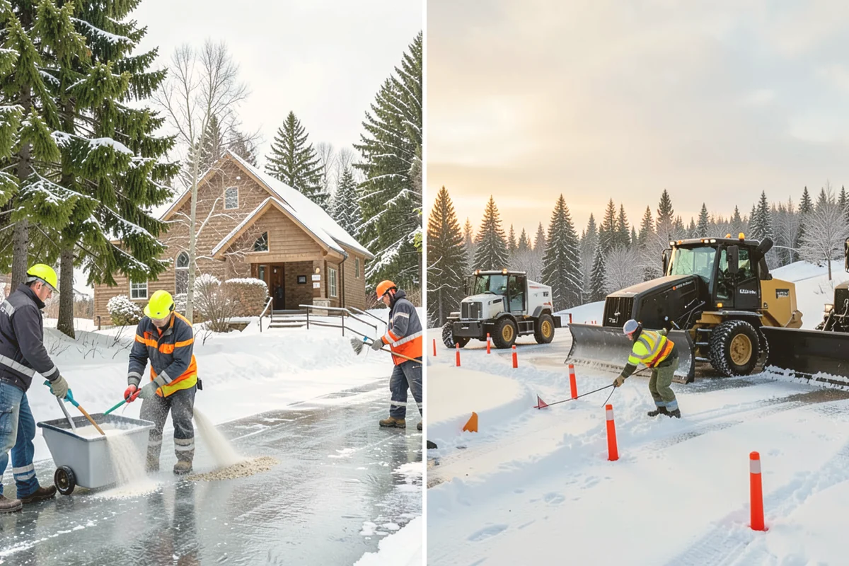 Gravel Driveway Snow Removal in Sammamish, King County, WA - We set plow shoes to ride above the gravel