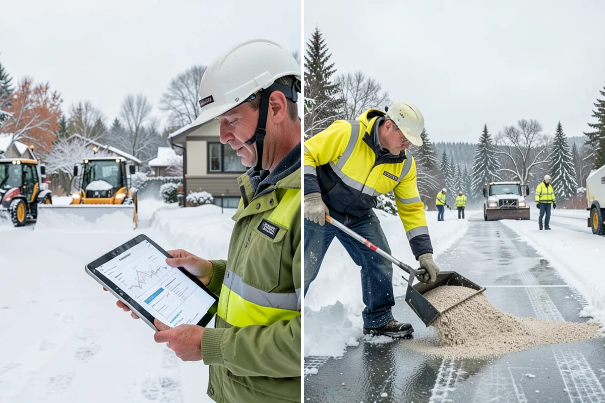 Gravel Driveway Snow Removal in Seattle, King County, WA - We set plow shoes to ride above the gravel