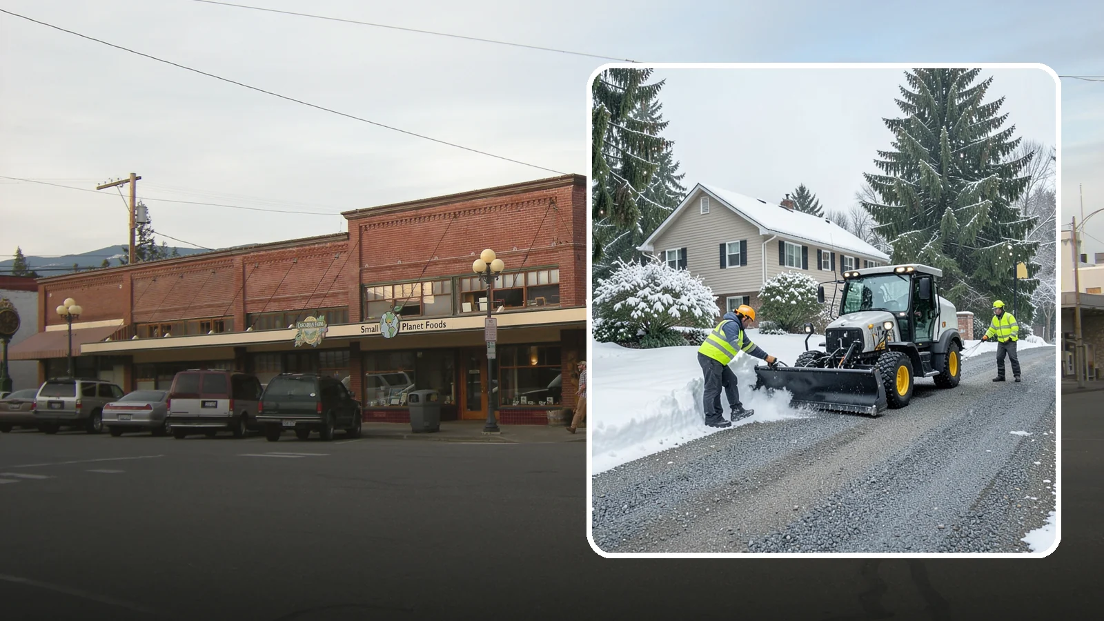 Gravel Driveway Snow Removal in Sedro-Woolley, Skagit County, WA - We clear gravel driveways carefully to remove snow without scattering your loose surface.