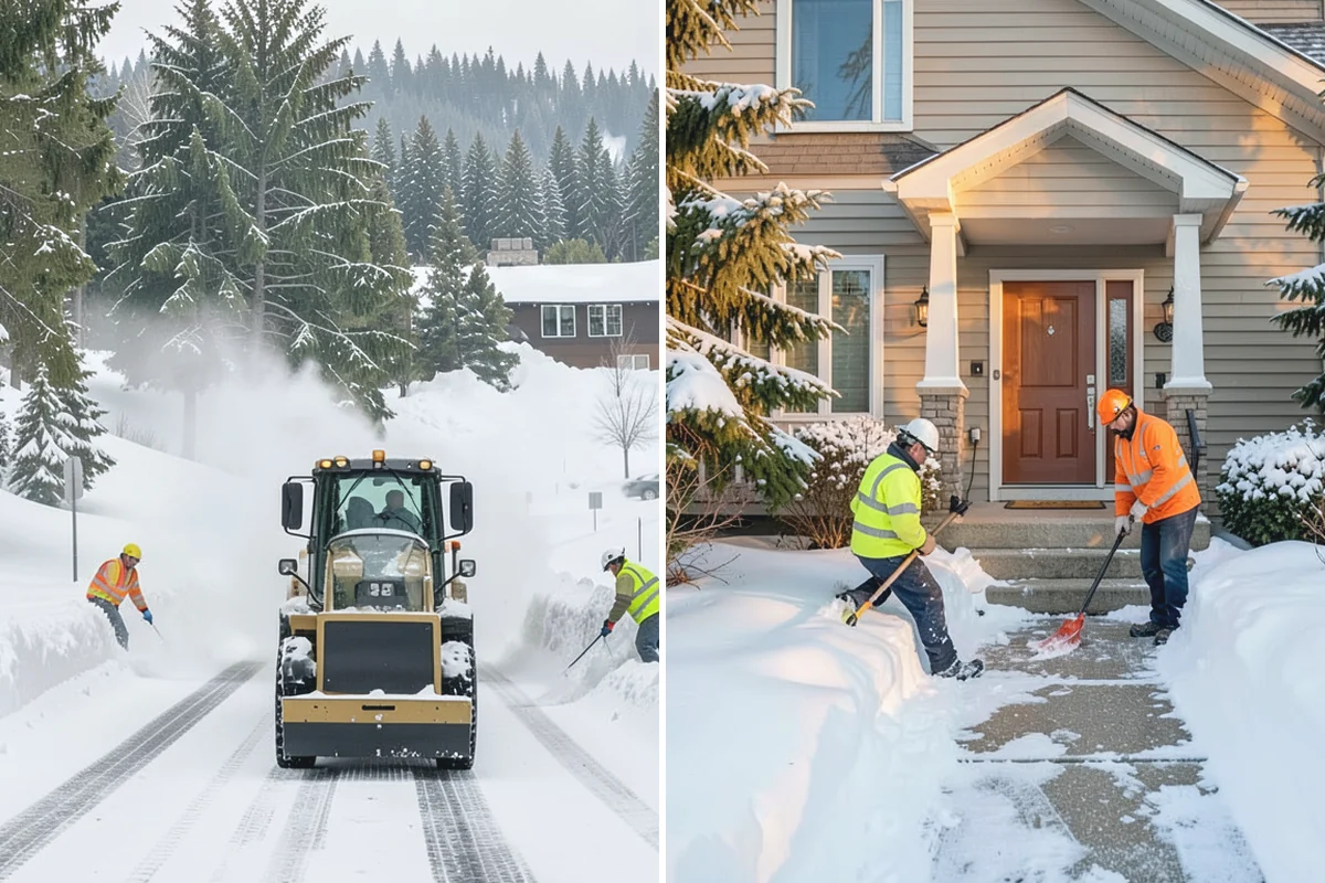 Gravel Driveway Snow Removal in Skykomish, King County, WA - We set plow shoes to ride above the gravel