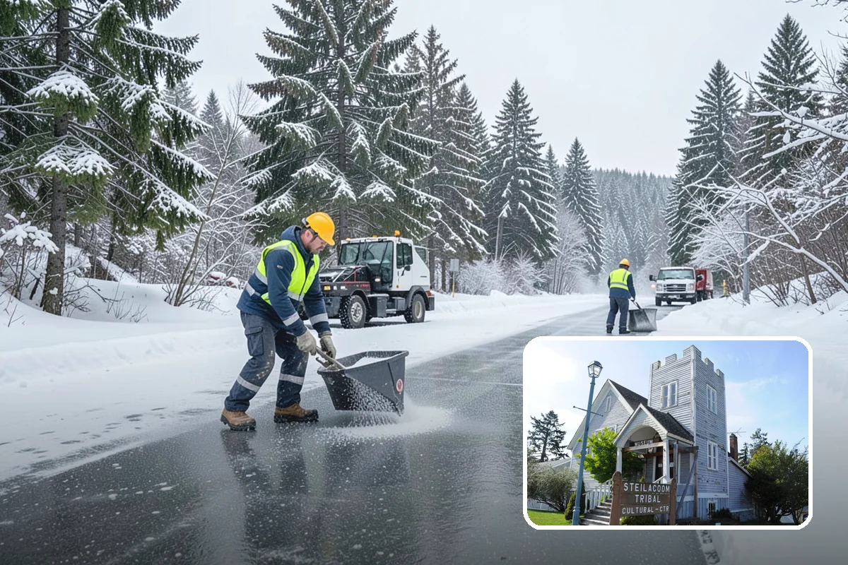 Gravel Driveway Snow Removal in Steilacoom, Pierce County, WA - Removes snow without scattering gravel