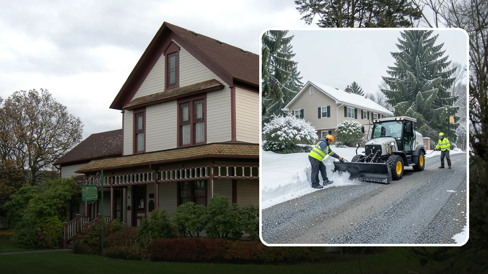 Gravel Driveway Snow Removal in Sumner, Pierce County, WA - We clear gravel driveways carefully to remove snow without scattering your loose surface.