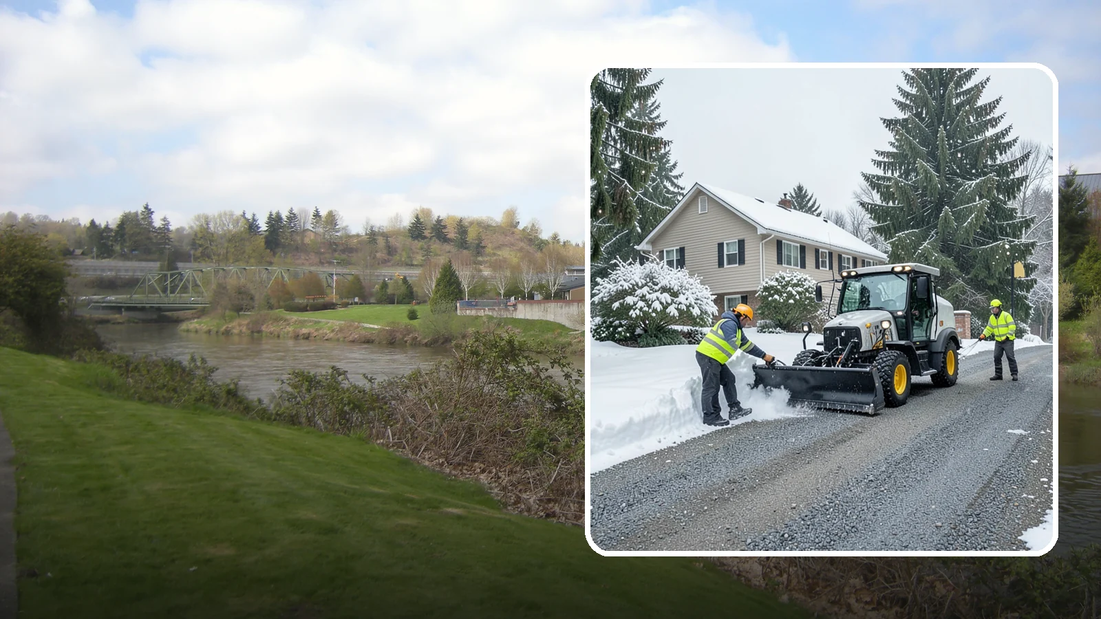 Gravel Driveway Snow Removal in Tukwila, King County, WA - We clear gravel driveways carefully to remove snow without scattering your loose surface.