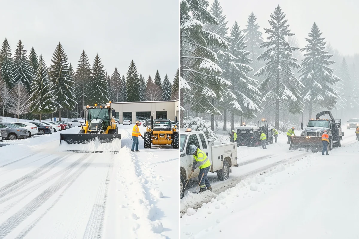 Grocery Store Deicing in Algona, King County, WA - Map the entrance approach, cart corrals, and crosswalks