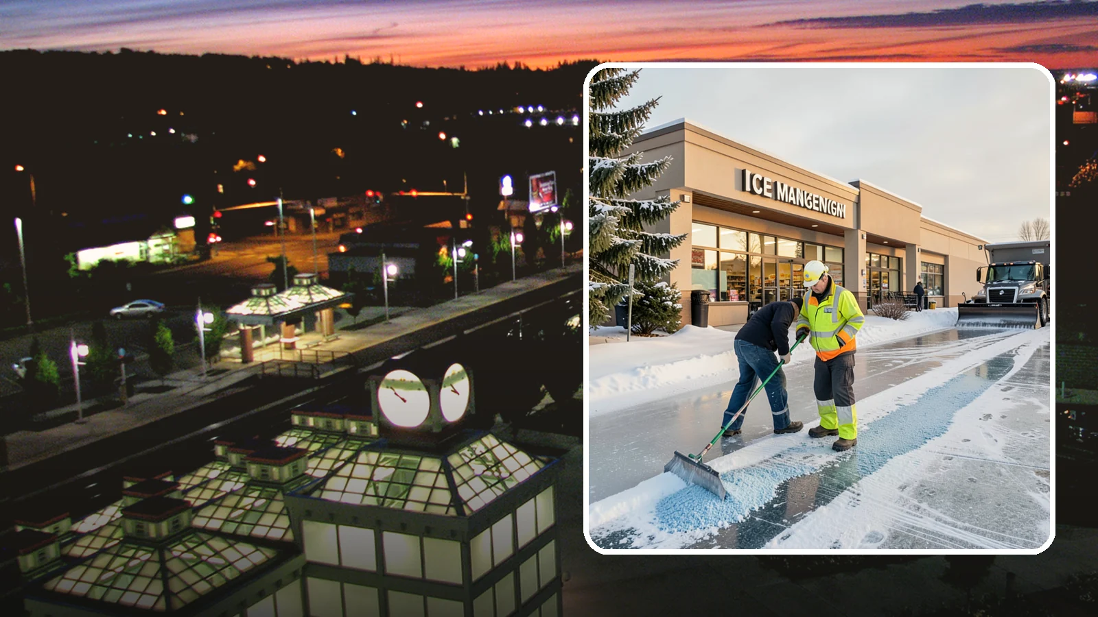 Grocery Store Deicing in Auburn, King County, WA - Deicing for grocery stores, keeping entrances, cart corrals, and loaded-customer paths safe during peak winter shopping.