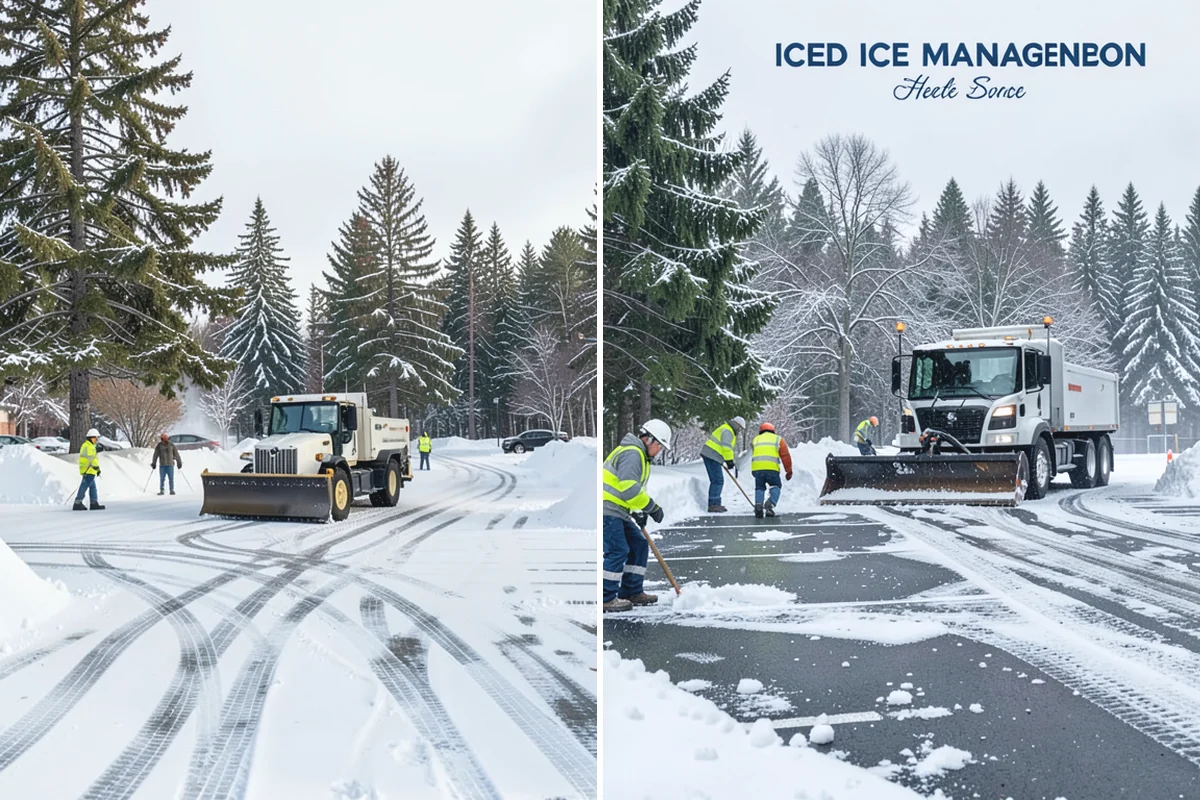 Grocery Store Deicing in Auburn, King County, WA - Map the entrance approach, cart corrals, and crosswalks