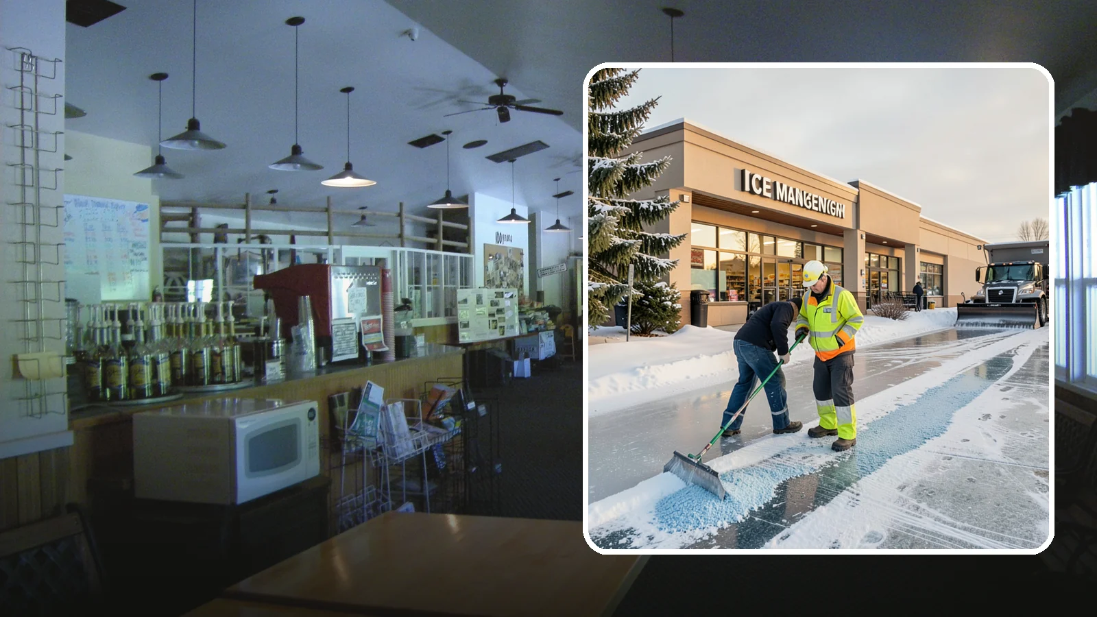 Grocery Store Deicing in Black Diamond, King County, WA - Deicing for grocery stores, keeping entrances, cart corrals, and loaded-customer paths safe during peak winter shopping.