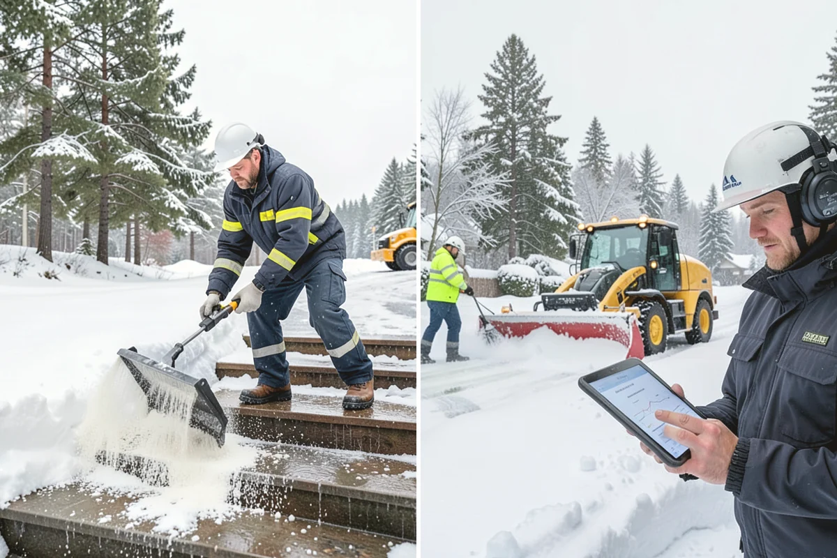 Grocery Store Deicing in Black Diamond, King County, WA - Map the entrance approach, cart corrals, and crosswalks