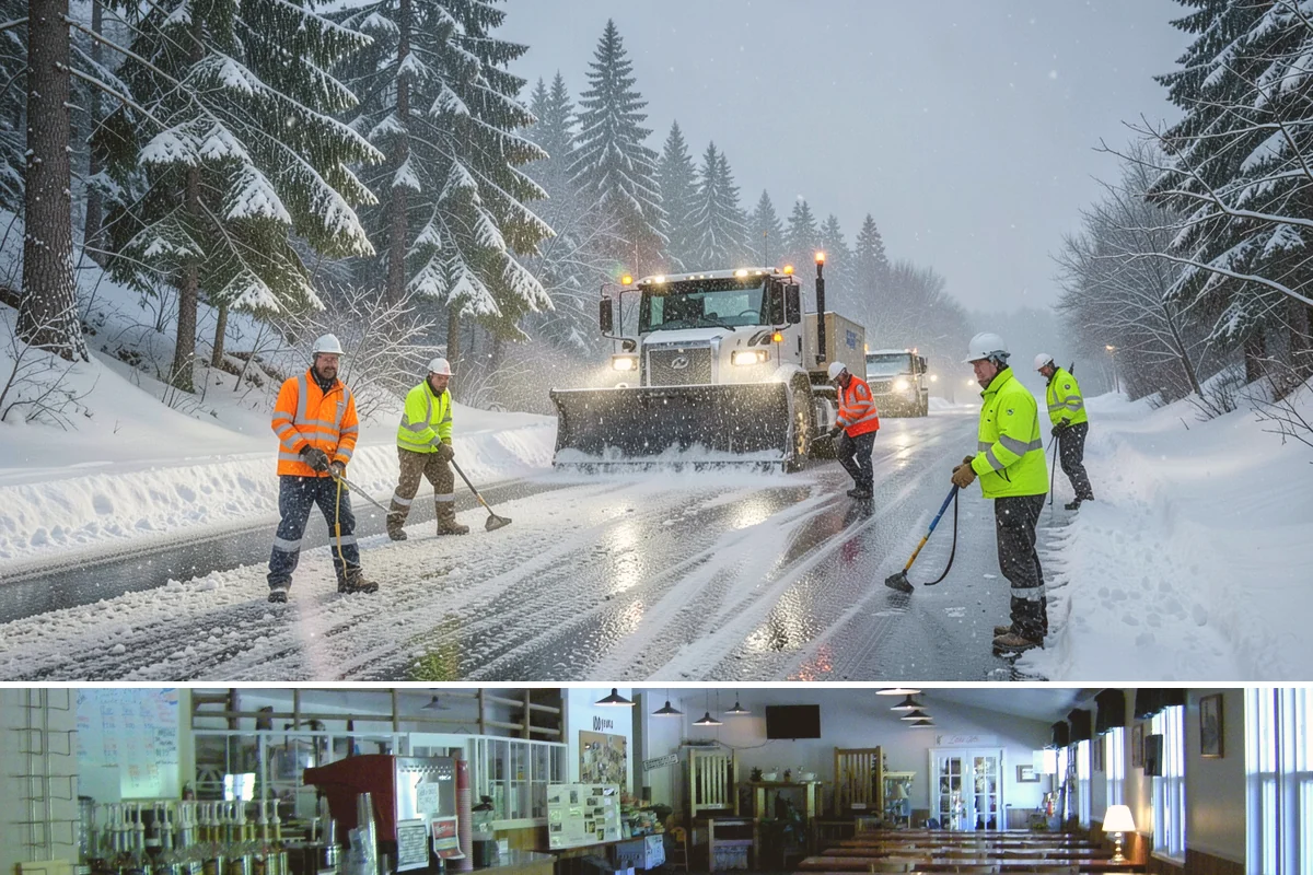 Grocery Store Deicing in Black Diamond, King County, WA - Deicing runs the winter grocery season, peaking during the freezing-rain days when stores fill ahead of a lowland cold snap.