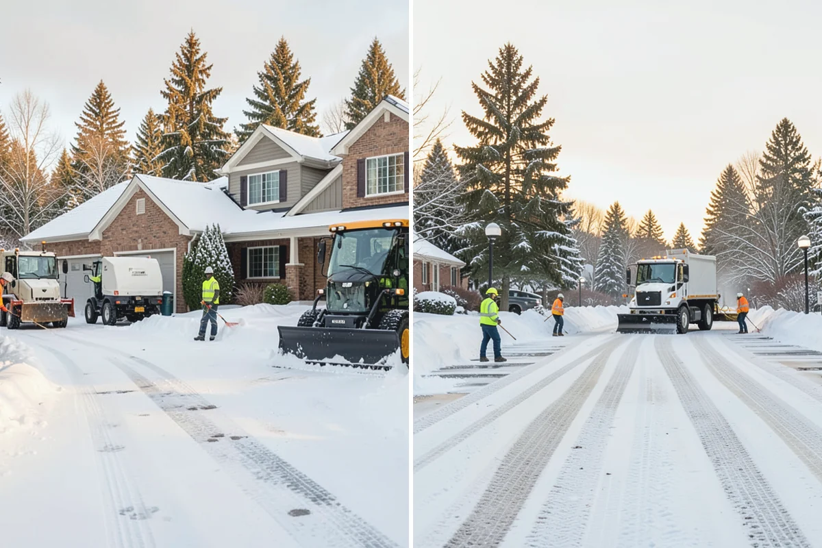 Grocery Store Deicing in Bonney Lake, Pierce County, WA - Map the entrance approach, cart corrals, and crosswalks