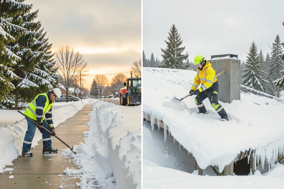 Grocery Store Deicing in Bothell, King County, WA - Map the entrance approach, cart corrals, and crosswalks
