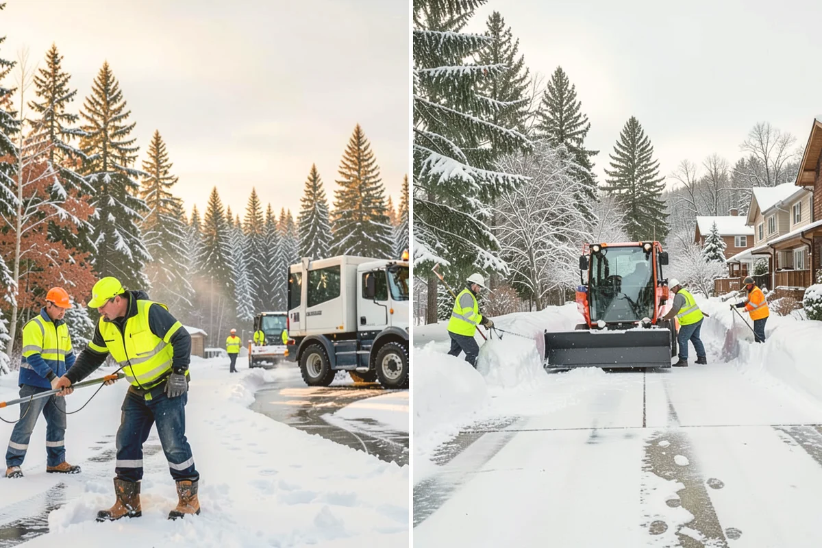 Grocery Store Deicing in Brier, Snohomish County, WA - Map the entrance approach, cart corrals, and crosswalks
