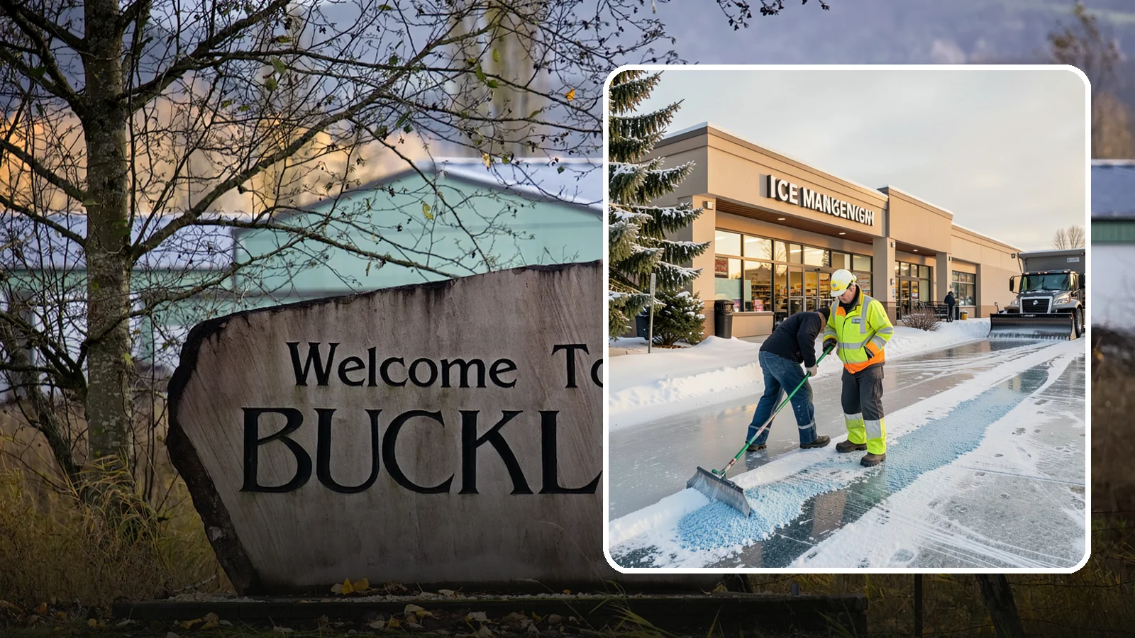 Grocery Store Deicing in Buckley, Pierce County, WA - Deicing for grocery stores, keeping entrances, cart corrals, and loaded-customer paths safe during peak winter shopping.