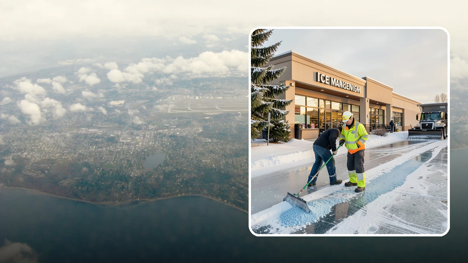 Grocery Store Deicing in Burien, King County, WA - Deicing for grocery stores, keeping entrances, cart corrals, and loaded-customer paths safe during peak winter shopping.
