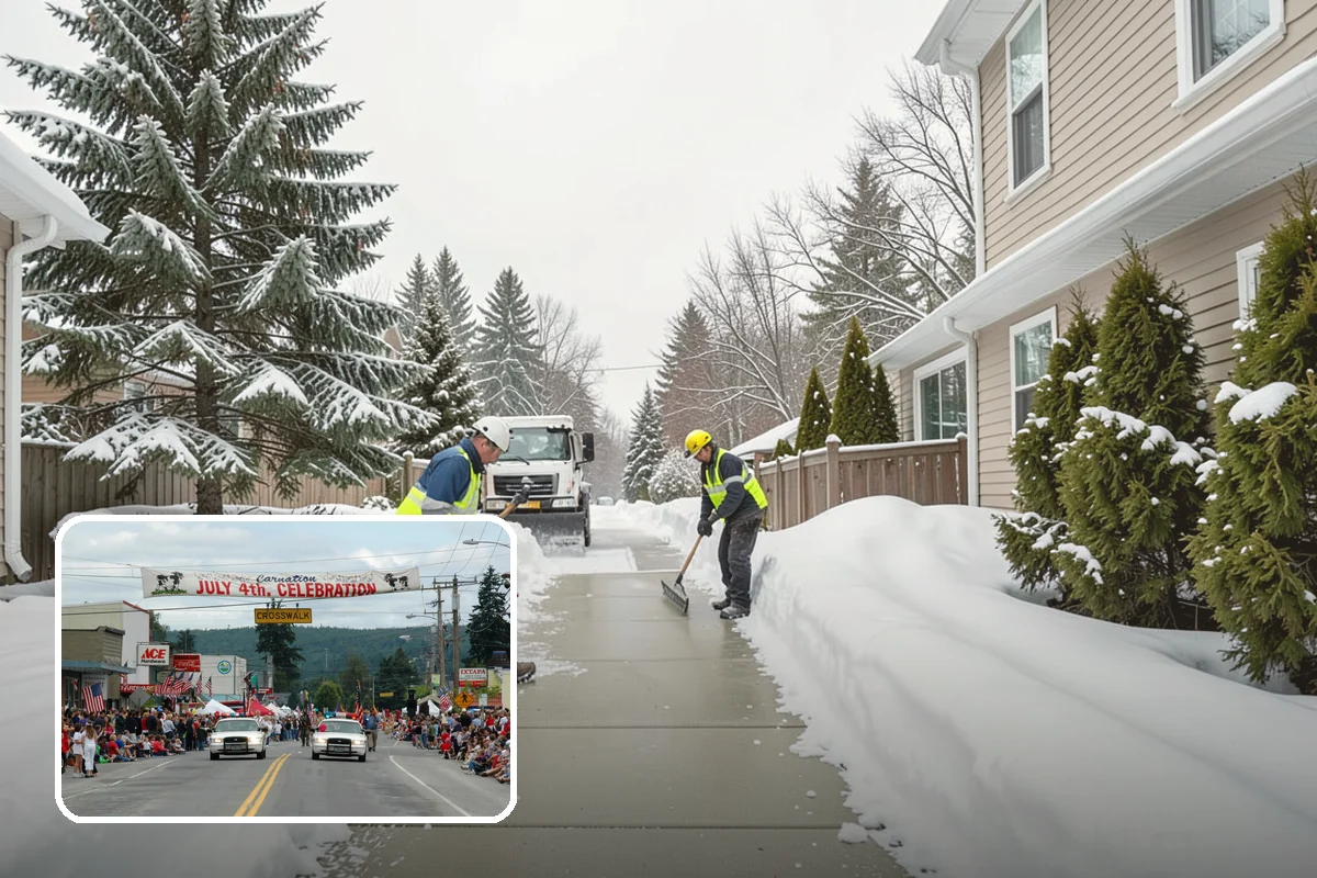 Grocery Store Deicing in Carnation, King County, WA - Protects shoppers pushing carts and carrying heavy bags