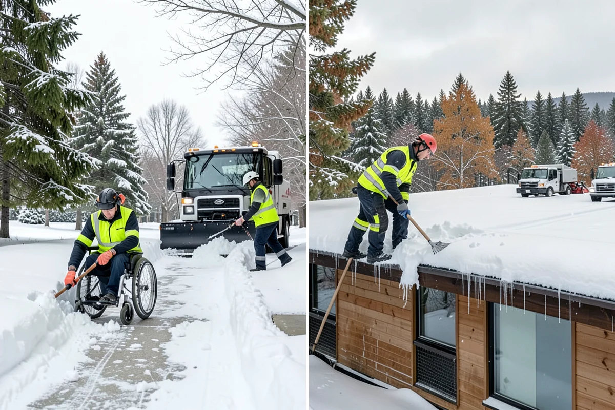 Grocery Store Deicing in Clyde Hill, King County, WA - Map the entrance approach, cart corrals, and crosswalks