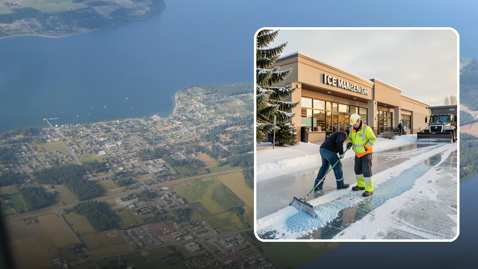 Grocery Store Deicing in Coupeville, Island County, WA - Deicing for grocery stores, keeping entrances, cart corrals, and loaded-customer paths safe during peak winter shopping.