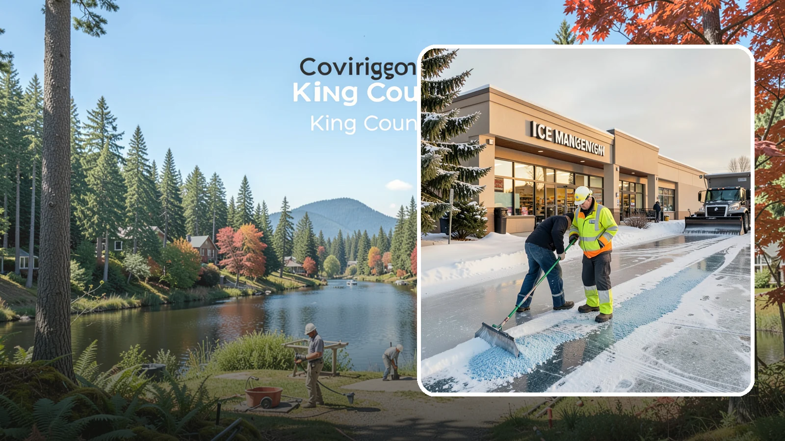 Grocery Store Deicing in Covington, King County, WA - Deicing for grocery stores, keeping entrances, cart corrals, and loaded-customer paths safe during peak winter shopping.