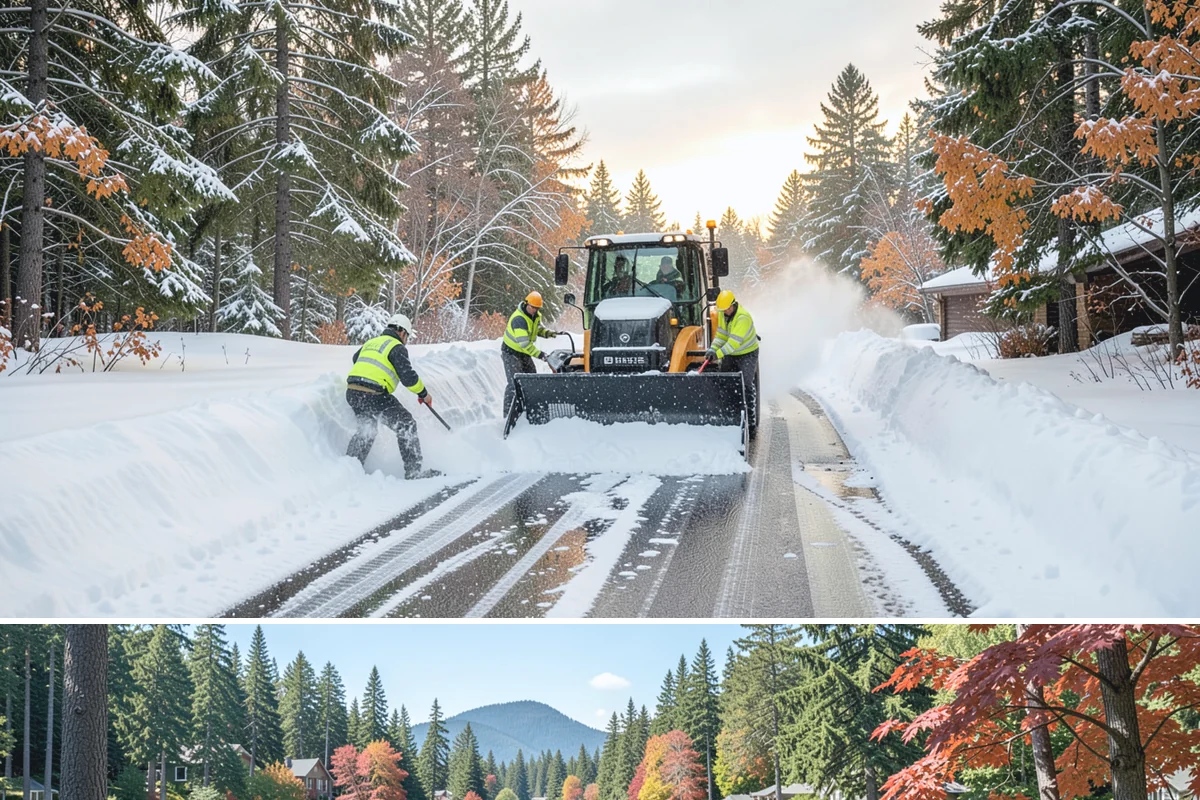 Grocery Store Deicing in Covington, King County, WA - Deicing runs the winter grocery season, peaking during the freezing-rain days when stores fill ahead of a lowland cold snap.