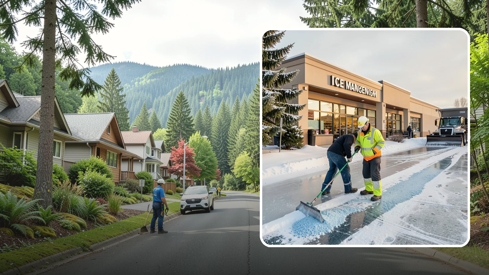 Grocery Store Deicing in Darrington, Snohomish County, WA - Deicing for grocery stores, keeping entrances, cart corrals, and loaded-customer paths safe during peak winter shopping.