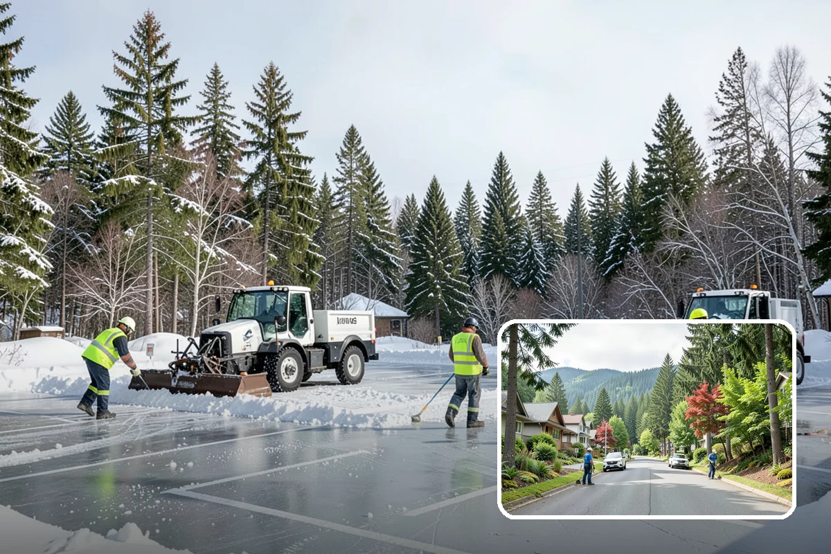 Grocery Store Deicing in Darrington, Snohomish County, WA - Protects shoppers pushing carts and carrying heavy bags