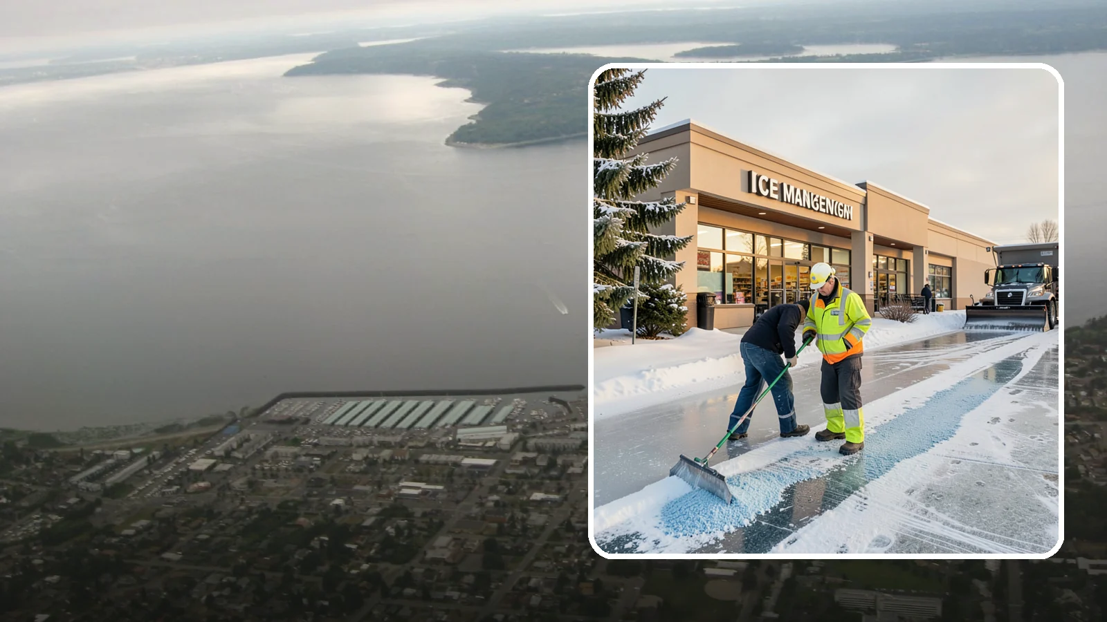 Grocery Store Deicing in Des Moines, King County, WA - Deicing for grocery stores, keeping entrances, cart corrals, and loaded-customer paths safe during peak winter shopping.