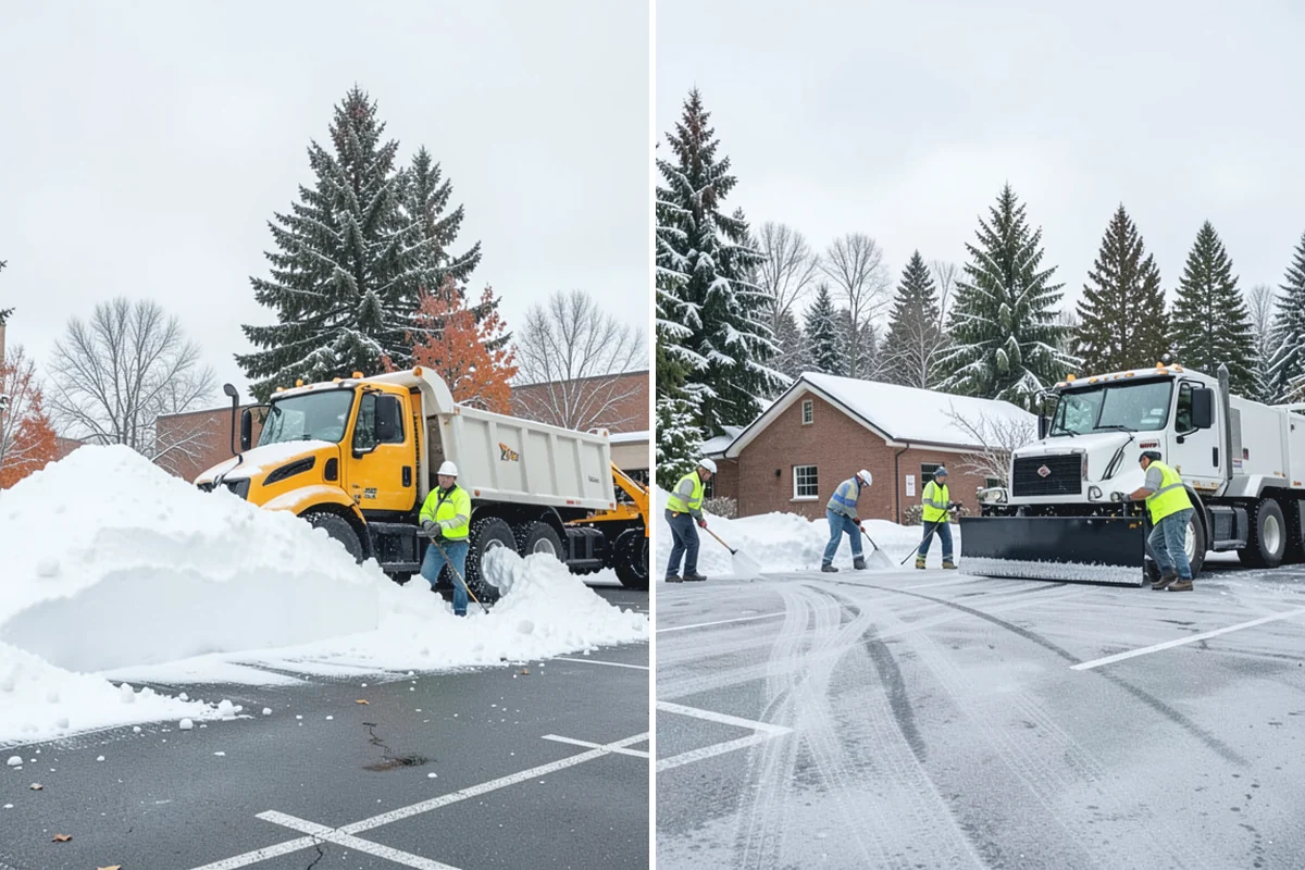 Grocery Store Deicing in Des Moines, King County, WA - Map the entrance approach, cart corrals, and crosswalks