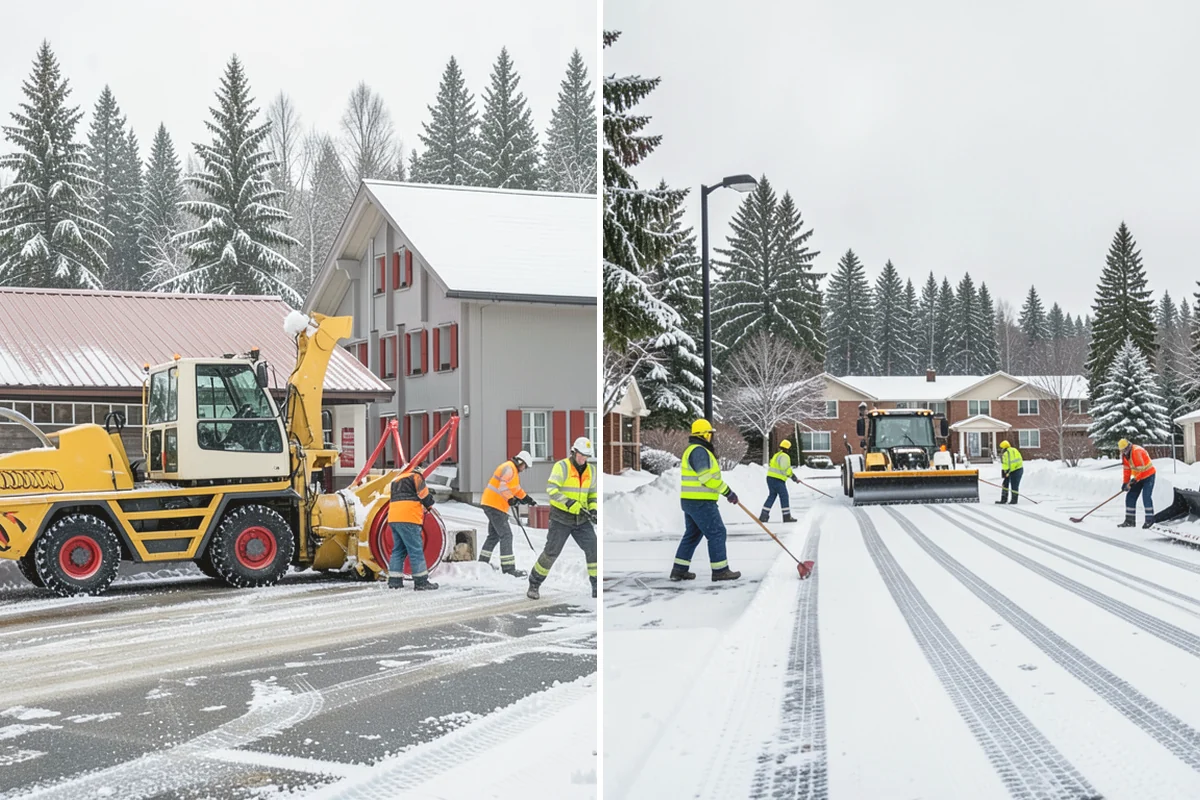 Grocery Store Deicing in Duvall, King County, WA - Map the entrance approach, cart corrals, and crosswalks