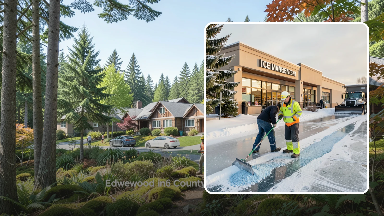 Grocery Store Deicing in Edgewood, Pierce County, WA - Deicing for grocery stores, keeping entrances, cart corrals, and loaded-customer paths safe during peak winter shopping.