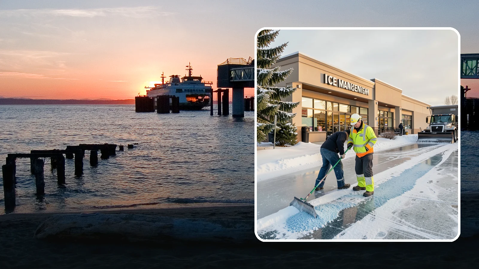 Grocery Store Deicing in Edmonds, Snohomish County, WA - Deicing for grocery stores, keeping entrances, cart corrals, and loaded-customer paths safe during peak winter shopping.