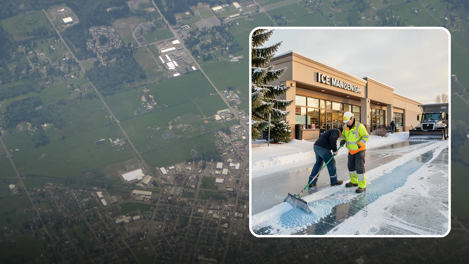 Grocery Store Deicing in Enumclaw, King County, WA - Deicing for grocery stores, keeping entrances, cart corrals, and loaded-customer paths safe during peak winter shopping.