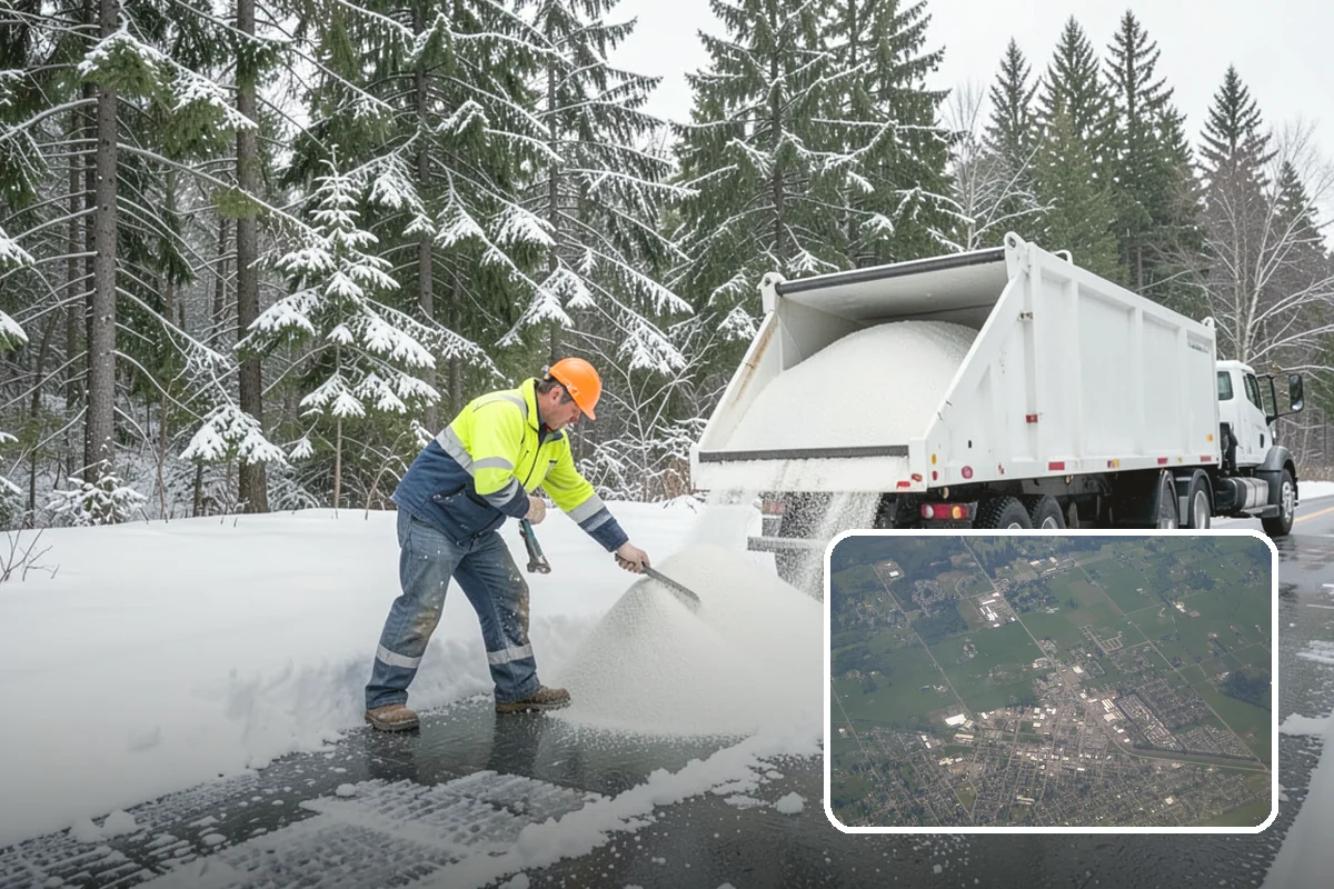 Grocery Store Deicing in Enumclaw, King County, WA - Protects shoppers pushing carts and carrying heavy bags