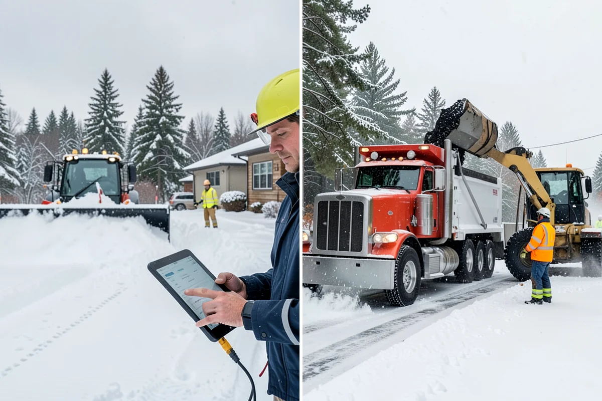 Grocery Store Deicing in Enumclaw, King County, WA - Map the entrance approach, cart corrals, and crosswalks