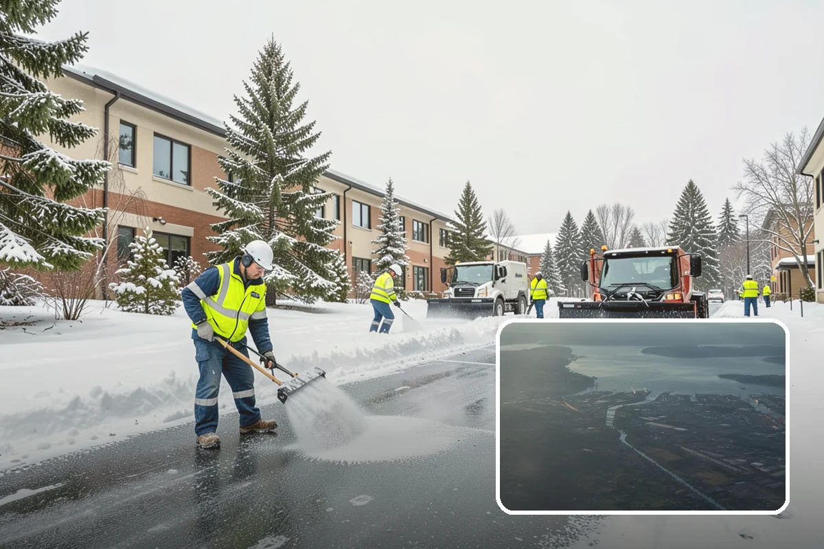 Grocery Store Deicing in Fife, Pierce County, WA - Protects shoppers pushing carts and carrying heavy bags