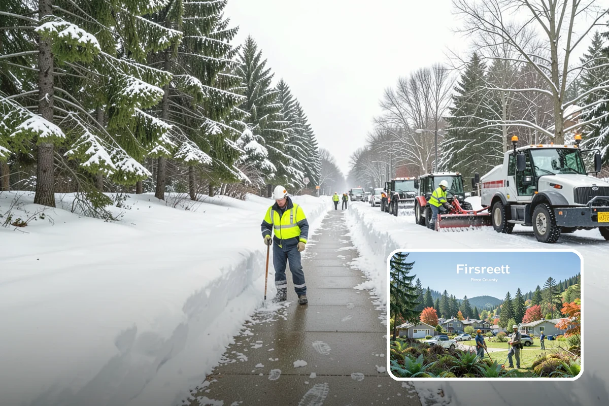 Grocery Store Deicing in Fircrest, Pierce County, WA - Protects shoppers pushing carts and carrying heavy bags