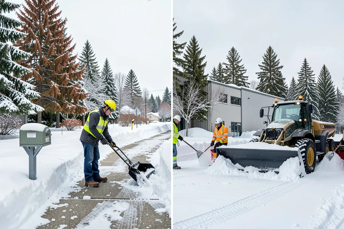 Grocery Store Deicing in Fircrest, Pierce County, WA - Map the entrance approach, cart corrals, and crosswalks