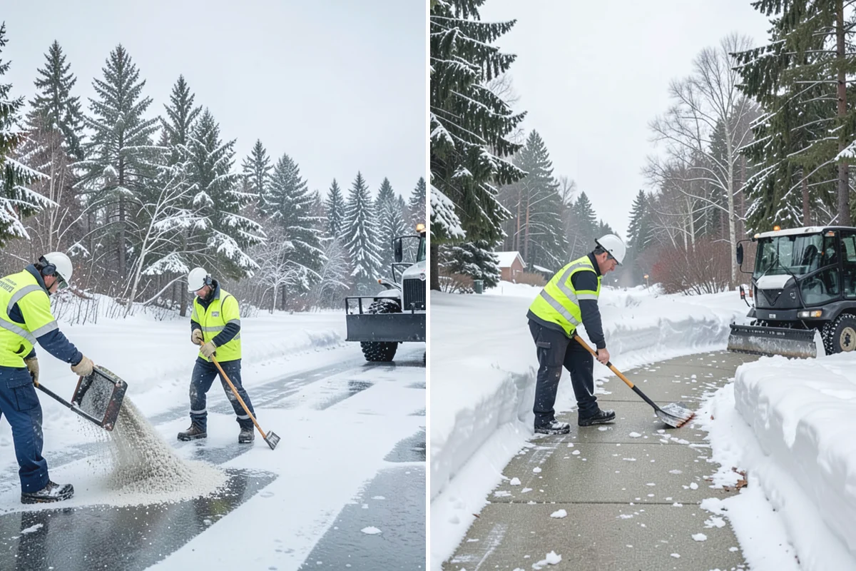 Grocery Store Deicing in Gold Bar, Snohomish County, WA - Map the entrance approach, cart corrals, and crosswalks