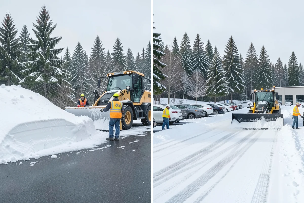Grocery Store Deicing in Granite Falls, Snohomish County, WA - Map the entrance approach, cart corrals, and crosswalks