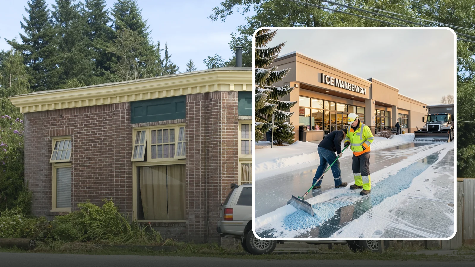 Grocery Store Deicing in Hamilton, Skagit County, WA - Deicing for grocery stores, keeping entrances, cart corrals, and loaded-customer paths safe during peak winter shopping.