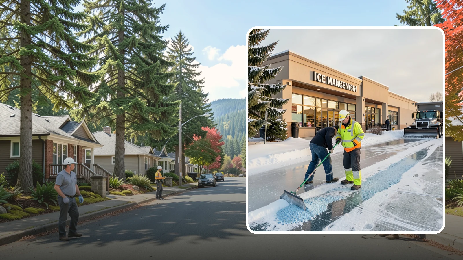 Grocery Store Deicing in Hunts Point, King County, WA - Deicing for grocery stores, keeping entrances, cart corrals, and loaded-customer paths safe during peak winter shopping.