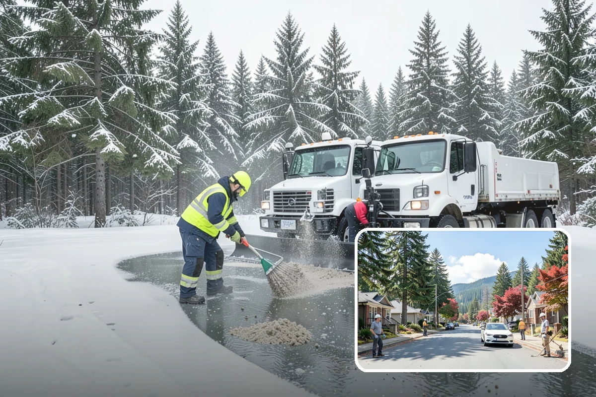 Grocery Store Deicing in Hunts Point, King County, WA - Protects shoppers pushing carts and carrying heavy bags
